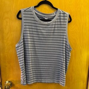 Old Navy Blue Striped Tee Sleeveless